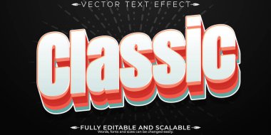 Klasik metin efekti, düzenlenebilir retro ve eski metin biçimi