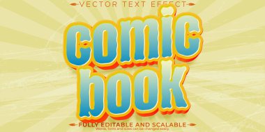 Çizgi roman metin efekti, düzenlenebilir retro ve klasik metin biçimi