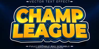 Şampiyon spor metin efekti, düzenlenebilir basketbol ve futbol sopası