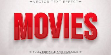 Sinema metin efekti, düzenlenebilir film ve metin biçimini göster