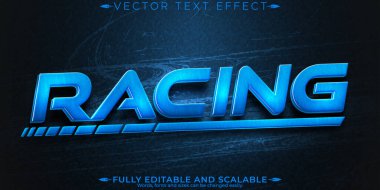 Hızlı yarış metin efekti, düzenlenebilir hızlı ve spor metin biçimi.