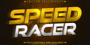 Hızlı yarış metin efekti, düzenlenebilir hızlı ve spor metin biçimi.