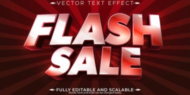 Düzenlenebilir metin efekti satışı, 3d indirim ve yazı tipi biçimi