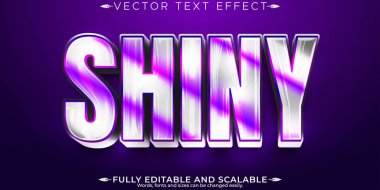 Metalik parlak metin efekti, düzenlenebilir lüks ve zarif metin ambarı