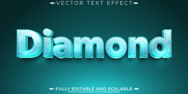 Elmas lüks metin efekti, düzenlenebilir zarif ve parlak metin stili