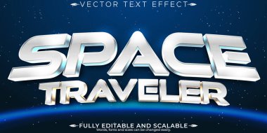 Uzay metin efekti, düzenlenebilir gökada ve retro metin biçimi