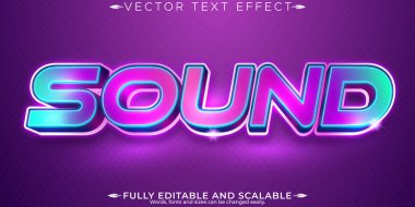 Ses düzenlenebilir metin efekti, müzik ve parti metin biçimi