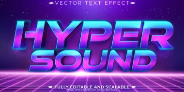 Hiper ses metin efekti, düzenlenebilir retro ve klasik metin biçimi