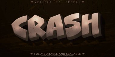 Metin efektini çökert; düzenlenebilir kaza ve çizgi film metin biçimi