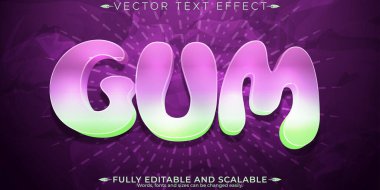 Gum metin efekti, düzenlenebilir korku ve çizgi film metin biçimi