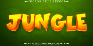 Orman metin efekti, düzenlenebilir çizgi film ve komik metin biçimi