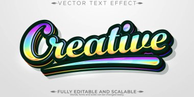 Yaratıcı metin efekti, düzenlenebilir modern ve satılık metin biçimi