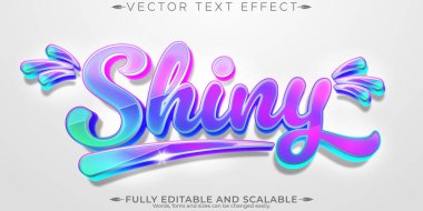 Neon ışığı metin efekti, düzenlenebilir retro ve parlayan metin biçimi