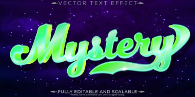 Gizemli düzenlenebilir metin efekti, mistik ve komik metin biçimi