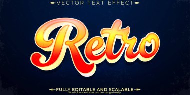 Klasik metin efekti, düzenlenebilir retro ve eski metin biçimi