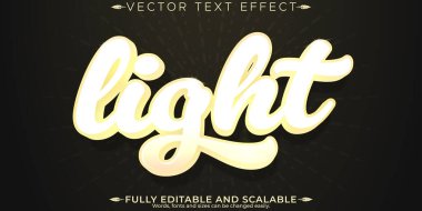 hafif metin efekti, düzenlenebilir retro ve parlayan metin biçimi