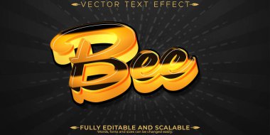 Arı metin efekti, düzenlenebilir bal ve arı kovanı metin biçimi