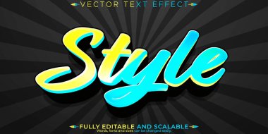 Şık metin efekti, düzenlenebilir modern ve yaratıcı metin biçimi