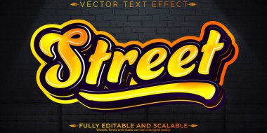 Graffiti metin efekti, düzenlenebilir sprey ve sokak metni tarzı