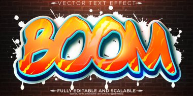 Graffiti metin efekti, düzenlenebilir sprey ve sokak metni tarzı