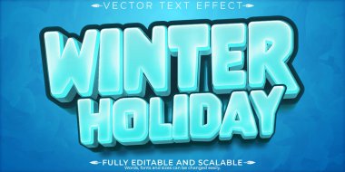 Kar buzu metin efekti, düzenlenebilir kış ve oyun logo metin biçimi