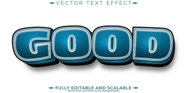 İyi cesur metin efekti, düzenlenebilir modern harf tipografi yazı tipi