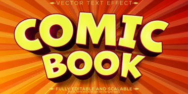 Çizgi roman metin efekti, düzenlenebilir retro ve klasik metin biçimi