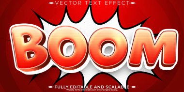 Boom popart metin efekti, düzenlenebilir komedi ve çizgi film metin biçimi