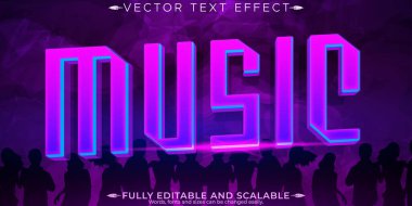 Müzik metin efekti, düzenlenebilir disko metin biçimi