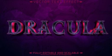 Vampir kan metni efekti, düzenlenebilir kırmızı ve korku metni tarzı