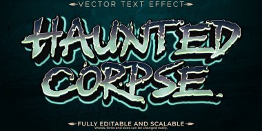 Lanetli düzenlenebilir metin efekti, ölü ve korkutucu metin biçimi