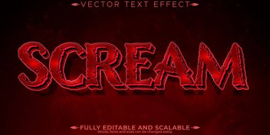 Çığlık atılabilir metin efekti, ölü ve korkutucu metin biçimi