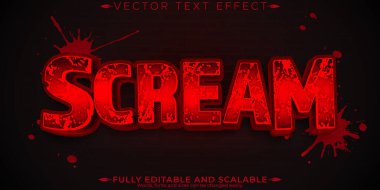 Çığlık atılabilir metin efekti, ölü ve korkutucu metin biçimi