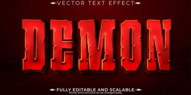 İblis metin efekti, düzenlenebilir korku ve kan metni tarzı