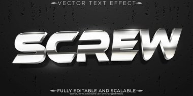 Metin efektini, düzenlenebilir metalik ve parlak metin biçimini boş ver