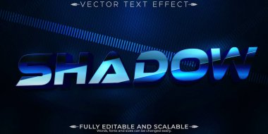 Gölge metin efekti, düzenlenebilir gece ve oyuncu metin biçimi