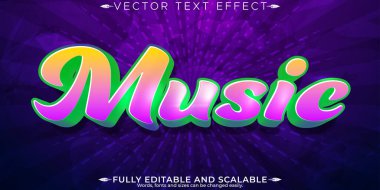 Müzik metin efekti, düzenlenebilir disko metin biçimi