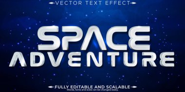 Boşluk edventure metin efekti, düzenlenebilir gökada ve gelecekteki metin ahırı