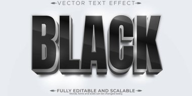 Siyah metin efekti, düzenlenebilir koyu ve kalın metin biçimi