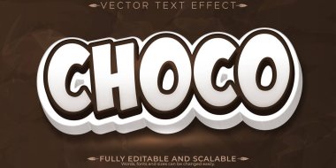 Choco metin efekti, düzenlenebilir kahvaltı ve atıştırmalık metin tarzı