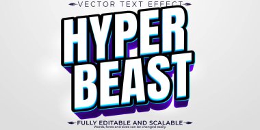 Etiket metin efekti, düzenlenebilir havalı modern yazı tipi biçimi