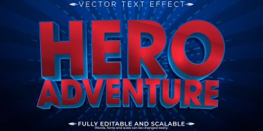 Kahraman macera metin efekti, düzenlenebilir komedi ve komik metin biçimi