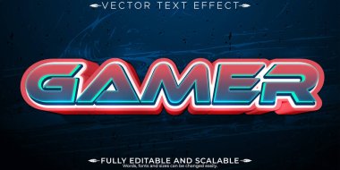 Oyuncu düzenlenebilir metin efekti, esport ve neon metin biçimi