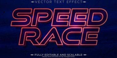Hızlı yarış metin efekti, düzenlenebilir hızlı ve spor metin biçimi