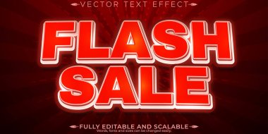 Flash Satış metin efekti, düzenlenebilir indirim ve metin biçimi