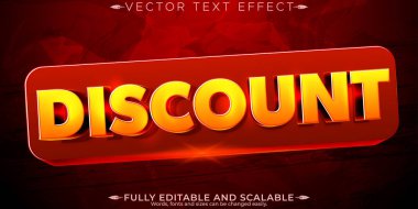 İndirimli metin efekti, düzenlenebilir flash satış ve metin biçimi