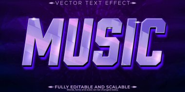 Müzik metin efekti, düzenlenebilir disko metin biçimi