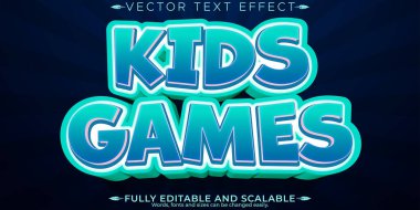 Çocuk oyunları metin efekti, düzenlenebilir çizgi film ve komik metin biçimi