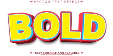 Kalın metin efekti, düzenlenebilir modern harf tipografi yazı tipi stili