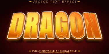 Ejderha metin efekti, düzenlenebilir korkunç ve cehennem metin biçimi